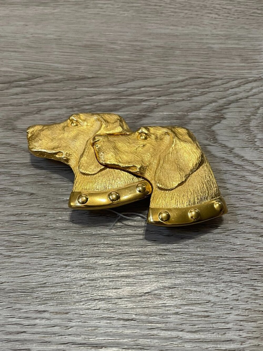 Gold Dog Brooch